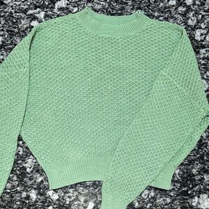 O'Neill Mint Green Textured Crew Neck Sweater